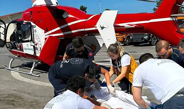 Helikopter ile Ankaraya Sevk edildi