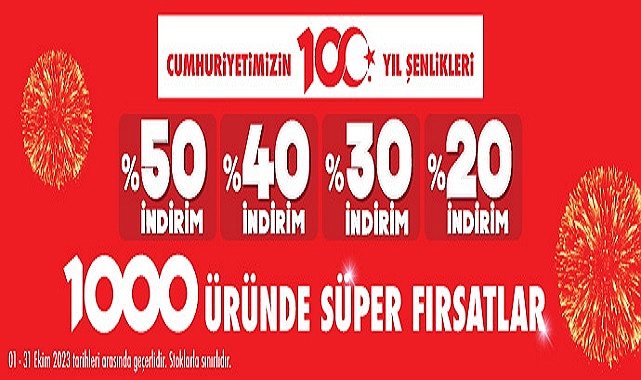 Şok Marketten 100. yıla özel indirim fırsatı!
