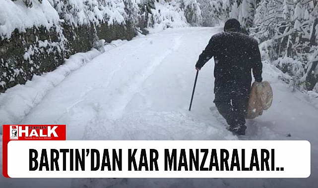 Bartın'dan kar manzaraları