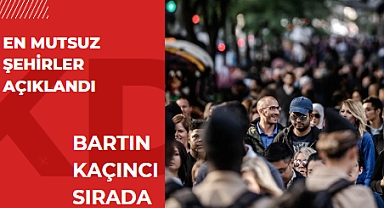 Türkiye'nin en mutsuz şehirleri açıklandı