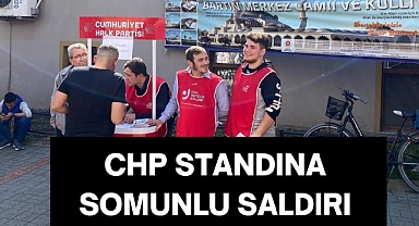 Bartın'da CHP standına somunlu saldırı