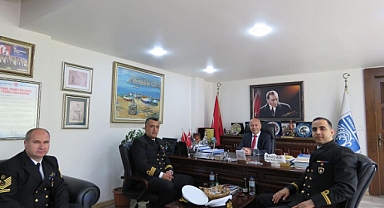 TCG Edincik Komutanları Çakır’ı ziyaret etti
