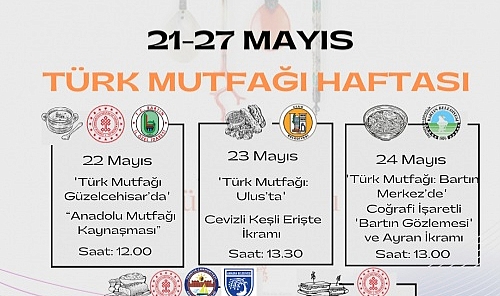 Bartın'da Türk Mutfağı Haftası Etkinlikleri Başladı