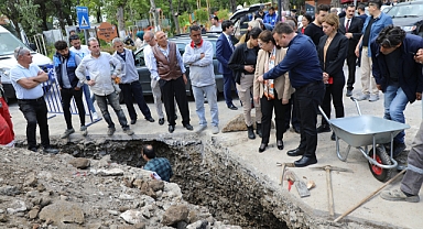 Doğalgaz çalışmaları sırasında tarihi eser bulundu!