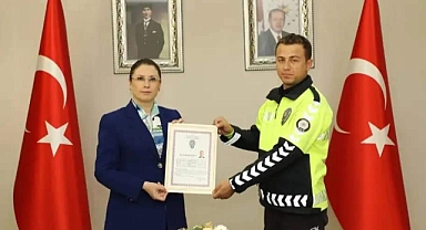Olayın kahramanları başarı belgesi aldı