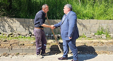 Önder, Kavşak suyu hat çalışmalarını yerinde inceledi