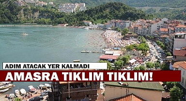 Amasra'da plajlar tıklım tıklım! Yer kalmadı...