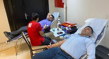 Belediye personeli kan bağışı yaptı