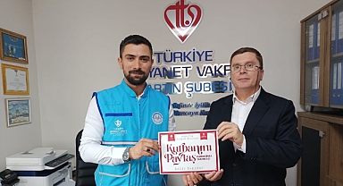 Bartın Müftülüğü idari kadrosundan, kurban vekâletine destek