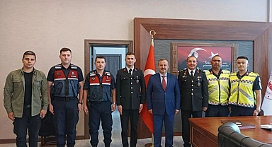İlçe Jandarma Teşkilatından Kaymakam Perçi’ye ziyaret