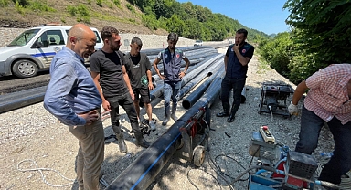 Amasra’da su hattı yenileme çalışmaları başladı
