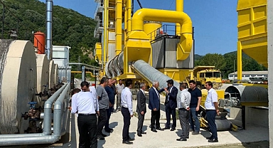 Asfalt çalışmaları incelendi