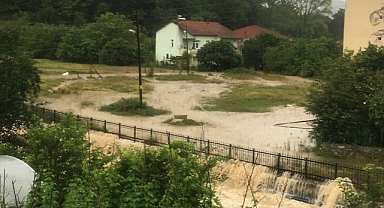 Çakraz'da su taşkını