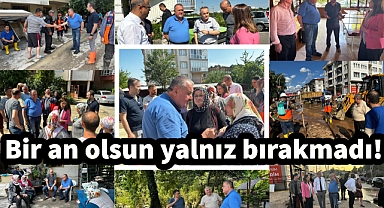 Fırıncıoğlu, selden etkilenen vatandaşları bir an yalnız bırakmadı