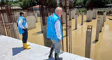Müftü Keskin, zarar gören Cami ve Kur’an Kurslarını inceledi