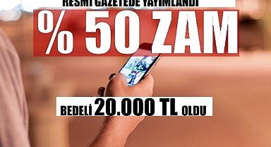 Resmi Gazete'de bir zam haberi daha!