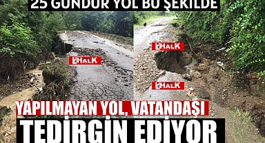 Yoldaki Çökme Tehlikesi Vatandaşları Endişelendiriyor