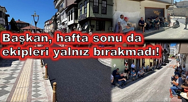 Başkan, ekiplerle mola verdi!