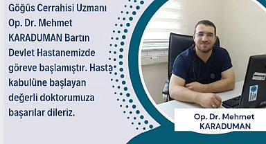Devlet Hastanesi'ne yeni Göğüs Hastalıkları Doktoru