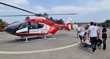 Hava ambulansı ile Bartın’dan Ankara’ya sevk edildi!