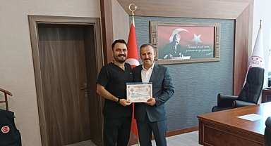 Kaymakam Perçi, Doktorları makamında ağırladı