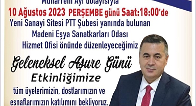 Madeni Eşya Sanatkarları Odası’ndan Geleneksel aşure etkinliği