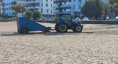 Plaj, Kum eleme makinesi ile temizlendi