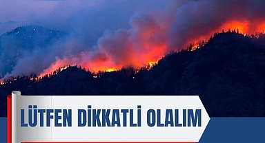 Valilikten Orman Yangını uyarısı