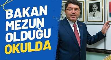 Bakan, mezun olduğu okulda