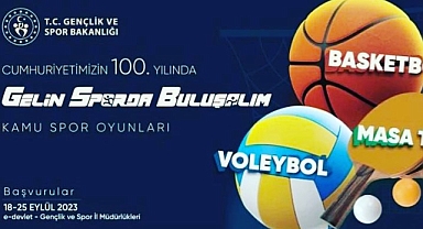 Kamu spor oyunları başvuruları başlıyor