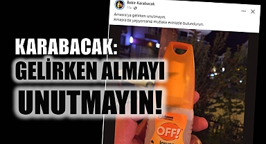 Karabacak'tan Sivrisinek Kovuculu Gönderme!