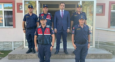 Kaymakam Kadiroğlu'ndan, Jandarma Karakol Komutanlığına ziyaret