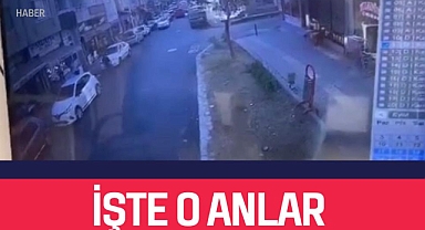 Kaza anı güvenlik kameralarına yansıdı