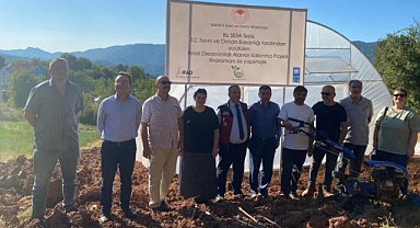 Proje kapsamında seralar kuruluyor