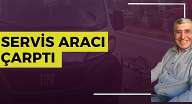 Servis aracı çarptı