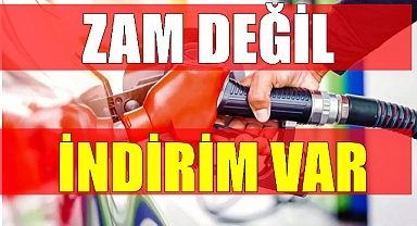 Zam değil, indirim var!