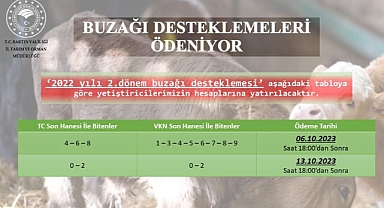 Destekleme ödemeleri başladı
