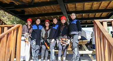Emniyetten zipline etkinliği