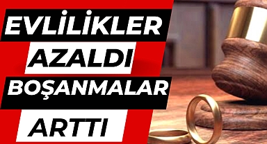 Evlilikler azaldı boşanmalar arttı…