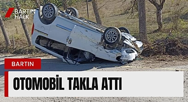 OTOMOBİL TAKLA ATTI