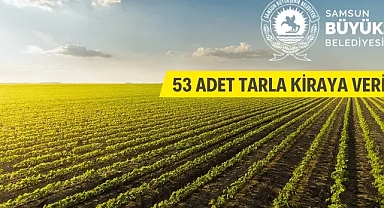 Samsun Büyükşehir Belediyesi 53 adet tarlayı kiraya verecek