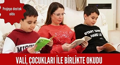 Çocukları ile birlikte okudu