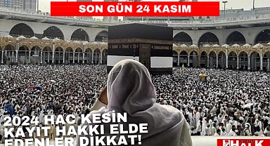 Hacı adayları dikkat!