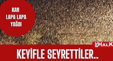 Kar lapa lapa yağdı
