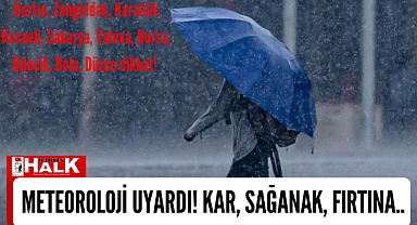 Meteoroloji uyardı! Kar, sağanak, fırtına..