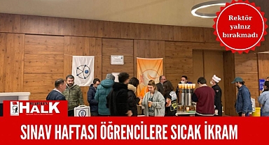Öğrencilere sınav haftası sıcak çorba