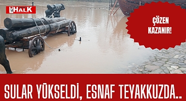 Sular yükseldi, esnaf teyakkuzda..