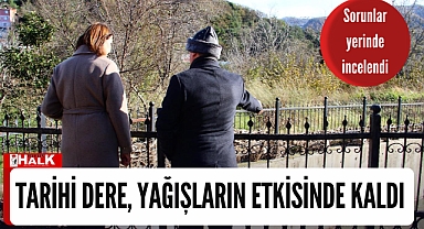 Tarihi Horhor Deresi, yağışların etkisinde kaldı