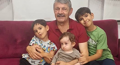 Torunlarına olan sevgisi fotoğrafa yansıdı