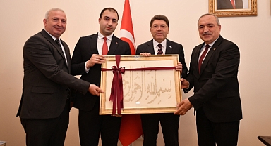 Tunç, misafirlerini ağırladı